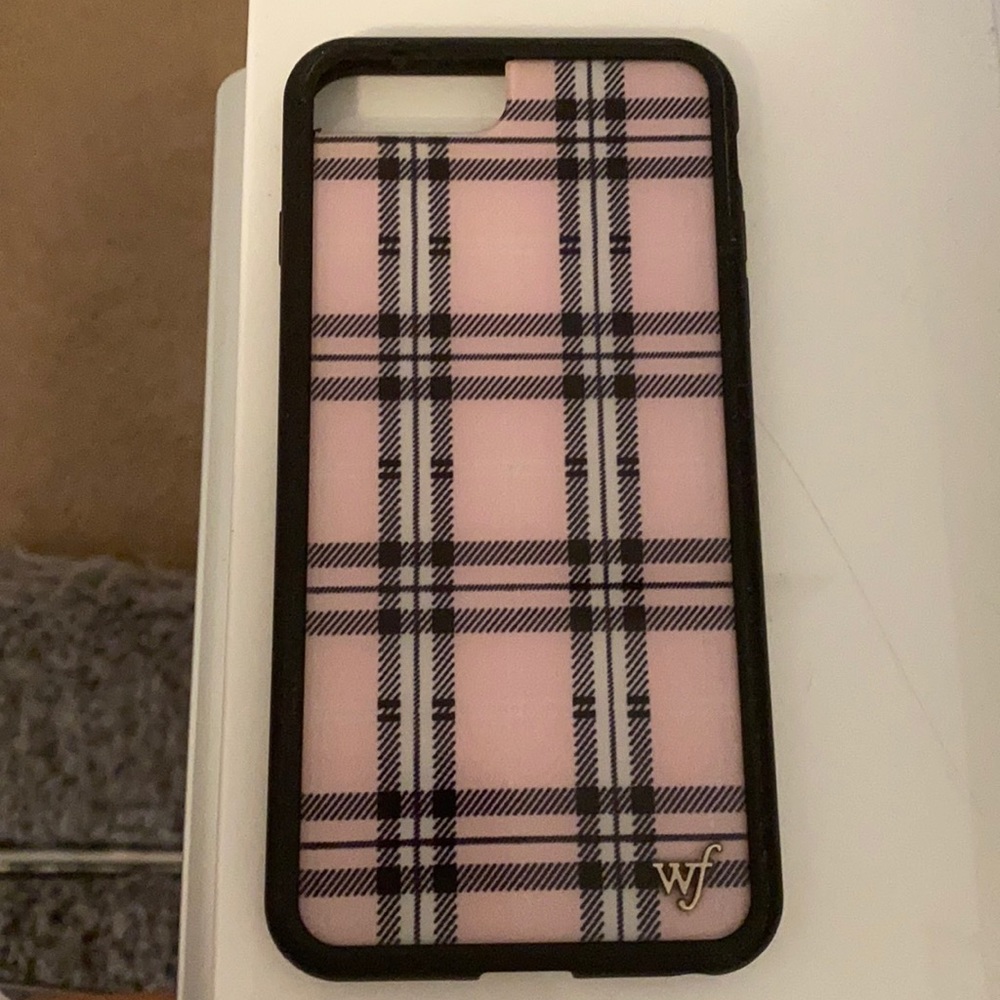 IPhone 8 Plus Wildflower Pink Checkered Case